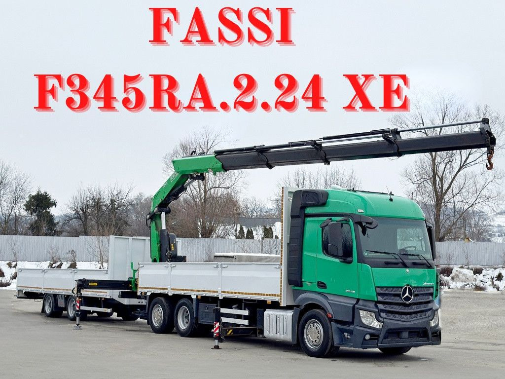 Mercedes-Benz ACTROS 2645 * FASSI F345.24 XE + FUNK + Anhänger - Camión grúa: foto 1 Mercedes-Benz ACTROS 2645 * FASSI F345.24 XE + FUNK + Anhänger - Camión grúa: foto 1