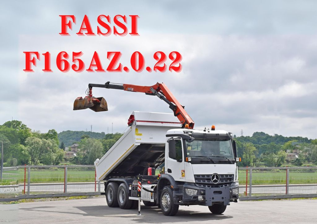Mercedes-Benz AROCS 2635* FASSI F165AZ.0.22 + FUNK * 6x4 - Camión grúa, Camión volquete: foto 1 Mercedes-Benz AROCS 2635* FASSI F165AZ.0.22 + FUNK * 6x4 - Camión grúa, Camión volquete: foto 1
