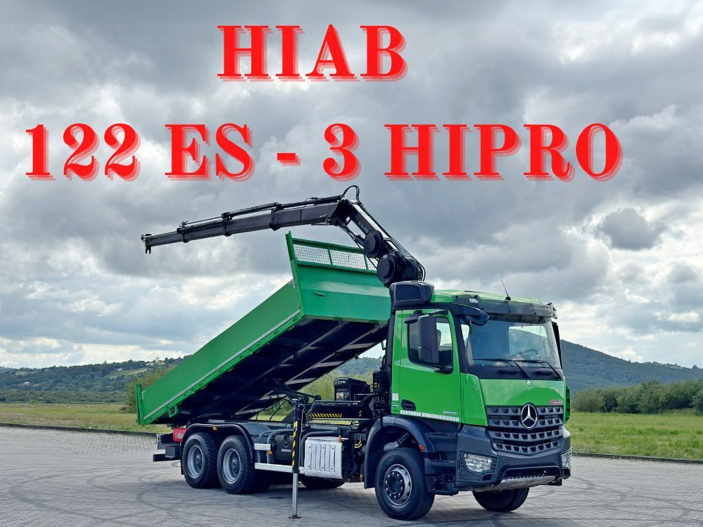 Mercedes-Benz AROCS 2636 * HIAB 122 ES - 3 HIPRO * 6x4 - Camión volquete, Camión grúa: foto 1 Mercedes-Benz AROCS 2636 * HIAB 122 ES - 3 HIPRO * 6x4 - Camión volquete, Camión grúa: foto 1