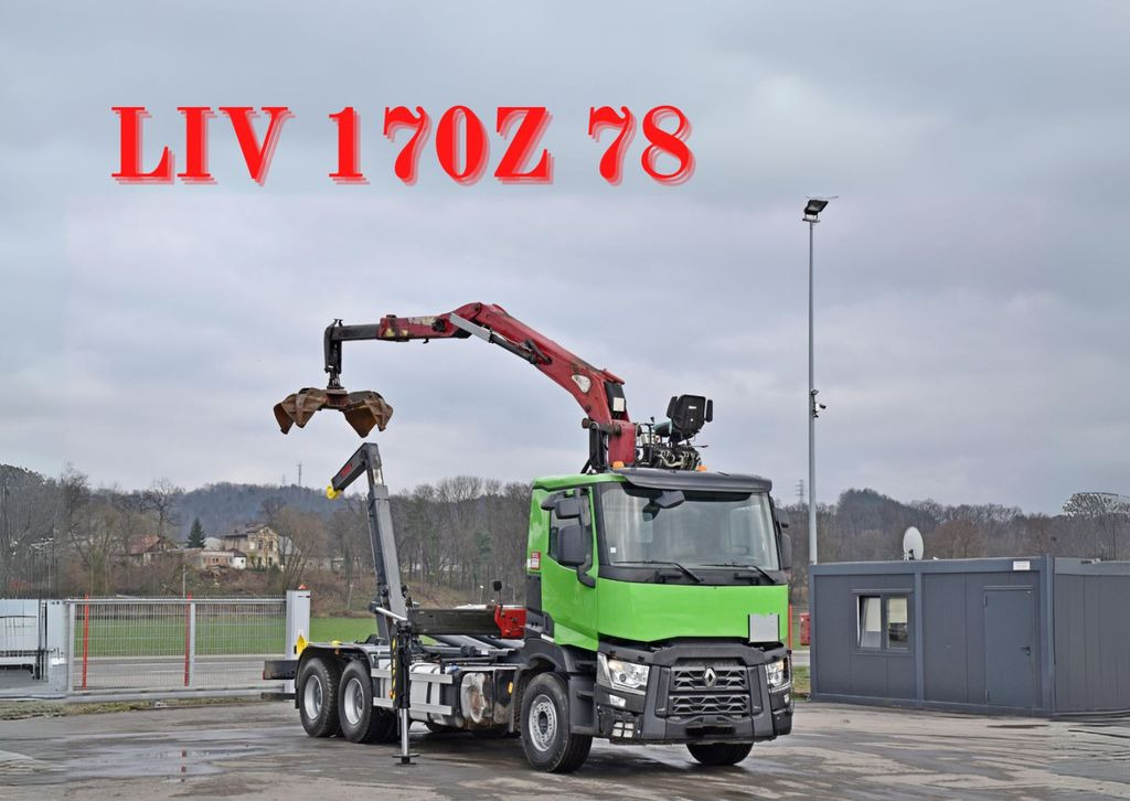 Renault C430* ABROLLKIPPER *LIV 170Z 78 * 6x4 - Camión multibasculante, Camión grúa: foto 1 Renault C430* ABROLLKIPPER *LIV 170Z 78 * 6x4 - Camión multibasculante, Camión grúa: foto 1