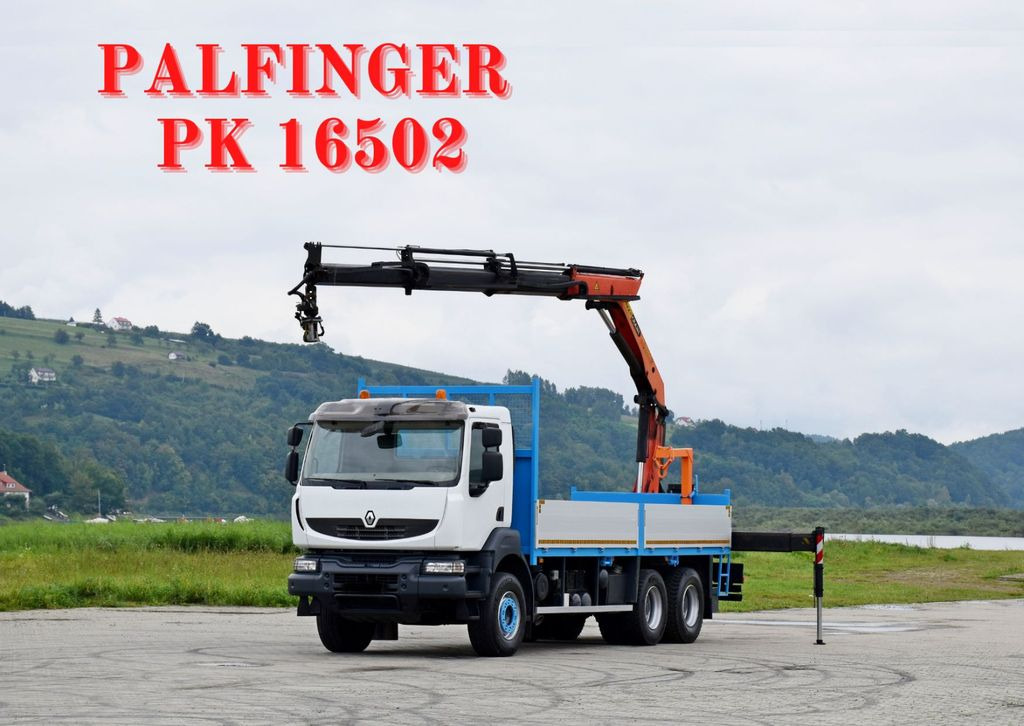 Renault KERAX 370 *PK 16502 + FUNK / 6x4 * TOP Renault KERAX 370 *PK 16502 + FUNK / 6x4 * TOP - Camión grúa, Camión caja abierta: foto 1 Renault KERAX 370 *PK 16502 + FUNK / 6x4 * TOP Renault KERAX 370 *PK 16502 + FUNK / 6x4 * TOP - Camión grúa, Camión caja abierta: foto 1