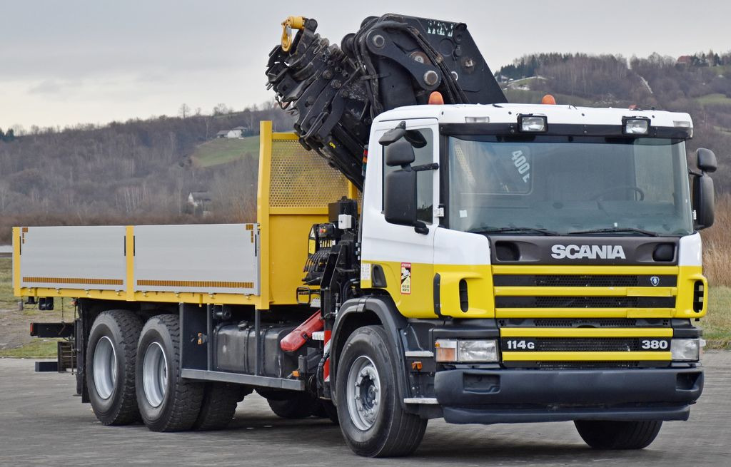 Scania 114 G 380 * PRITSCHE 6,10m * KRAN * 6x4 * TOP - Camión grúa, Camión caja abierta: foto 3 Scania 114 G 380 * PRITSCHE 6,10m * KRAN * 6x4 * TOP - Camión grúa, Camión caja abierta: foto 3