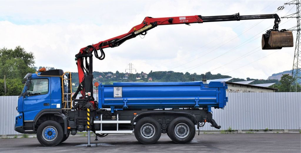 Camión volquete, Camión grúa Volvo FMX 370 Kipper 4,90m *EPSILON Q150Z/FUNK*6x4: foto 6