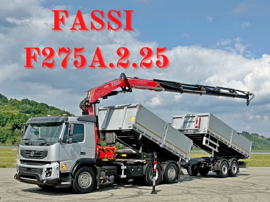Volvo FMX 420* FASSI F275.2.25 + FUNK + Anhänger / TOP - Camión volquete, Camión grúa: foto 1 Volvo FMX 420* FASSI F275.2.25 + FUNK + Anhänger / TOP - Camión volquete, Camión grúa: foto 1
