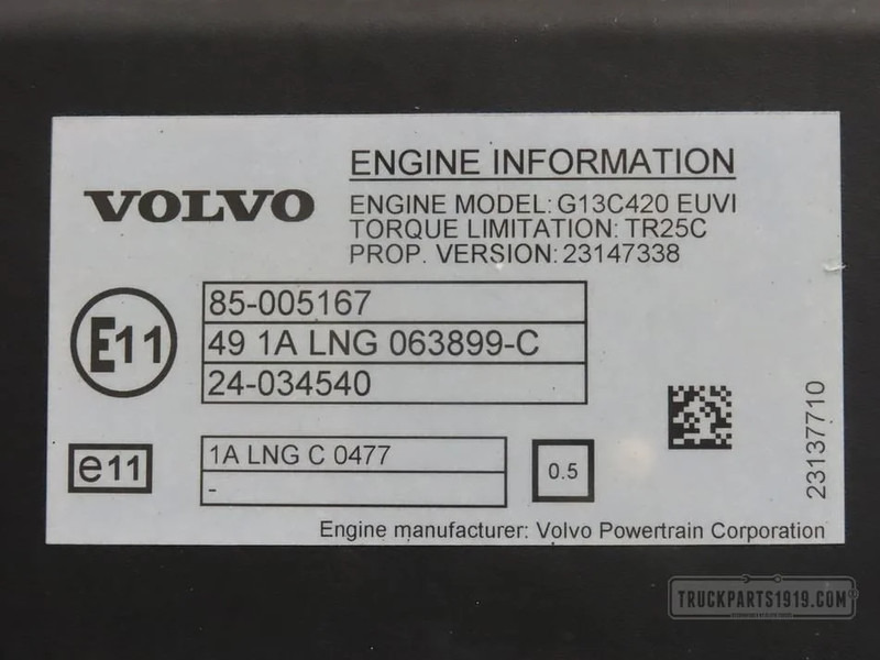 Volvo Engines & Parts Motor G13C420 E6 Volvo - Motor para Camión: foto 3 Volvo Engines & Parts Motor G13C420 E6 Volvo - Motor para Camión: foto 3