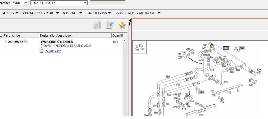 WORKING CYLINDER TRAILING AXLE ACTROS MP3 - Cilindro hidráulico para Camión: foto 3 WORKING CYLINDER TRAILING AXLE ACTROS MP3 - Cilindro hidráulico para Camión: foto 3