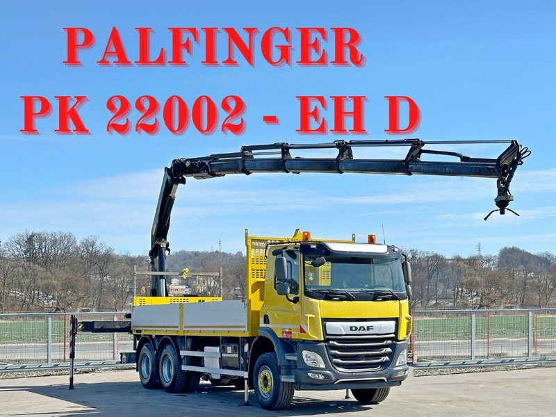 DAF CF 450 * PK 22002 - EH D + FUNK * 6x4 * TOP - Camión caja abierta, Camión grúa: foto 1 DAF CF 450 * PK 22002 - EH D + FUNK * 6x4 * TOP - Camión caja abierta, Camión grúa: foto 1