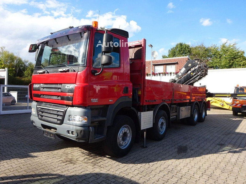 DAF CF 85.410 - Flatbed + crane - Camión caja abierta, Camión grúa: foto 1 DAF CF 85.410 - Flatbed + crane - Camión caja abierta, Camión grúa: foto 1
