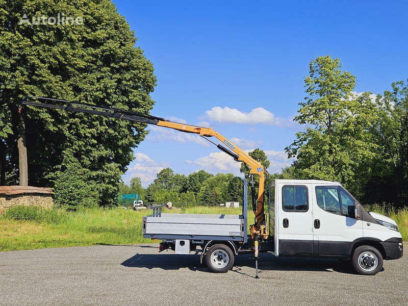 Caja abierta furgoneta, Furgoneta combi Iveco Daily 35c-15 Doka flatbed + crane Effer: foto 12