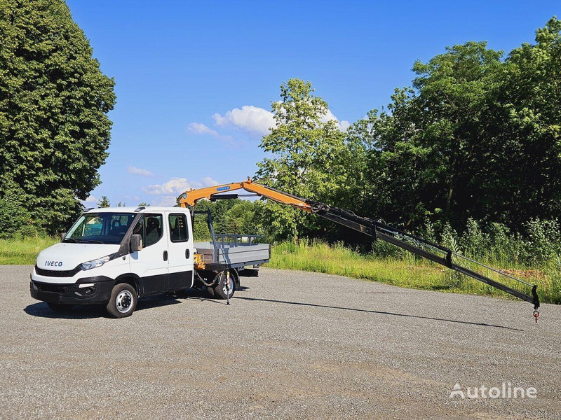 Caja abierta furgoneta, Furgoneta combi Iveco Daily 35c-15 Doka flatbed + crane Effer: foto 18
