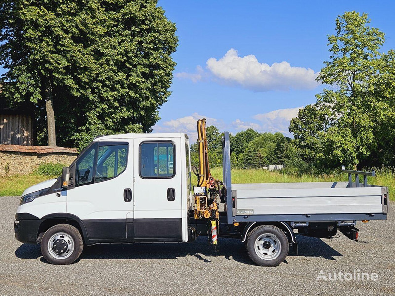 Caja abierta furgoneta, Furgoneta combi Iveco Daily 35c-15 Doka flatbed + crane Effer: foto 7