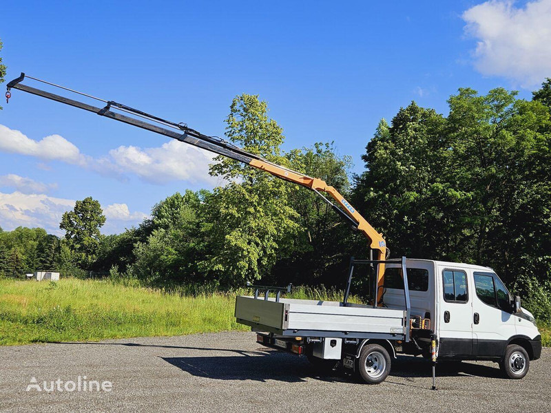 Caja abierta furgoneta, Furgoneta combi Iveco Daily 35c-15 Doka flatbed + crane Effer: foto 13
