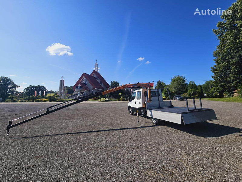 Caja abierta furgoneta, Furgoneta combi Iveco Daily 35c-15 Doka flatbed + crane Effer: foto 15