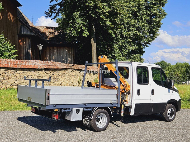 Caja abierta furgoneta, Furgoneta combi Iveco Daily 35c-15 Doka flatbed + crane Effer: foto 14