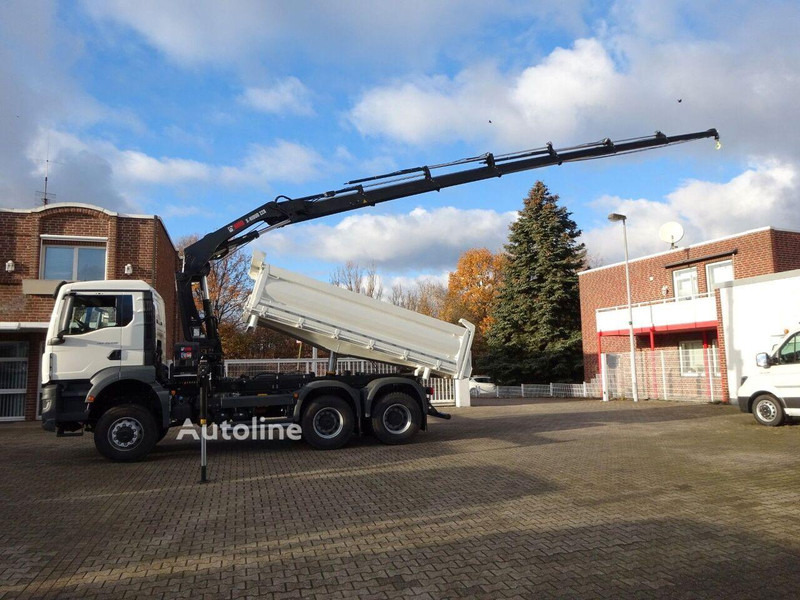 Camión volquete, Camión grúa MAN 33.430 - 3 way tipper+crane 6x6: foto 9