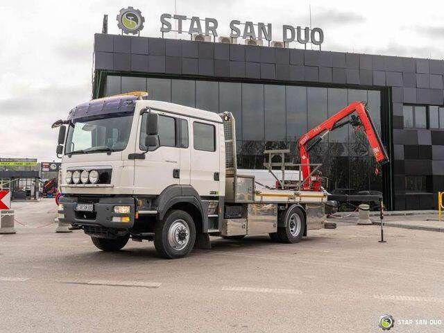 MAN TGM 13.290 4x4 BI FASSI F40B22 Crane Camper - Camión caja abierta, Camión grúa: foto 1 MAN TGM 13.290 4x4 BI FASSI F40B22 Crane Camper - Camión caja abierta, Camión grúa: foto 1