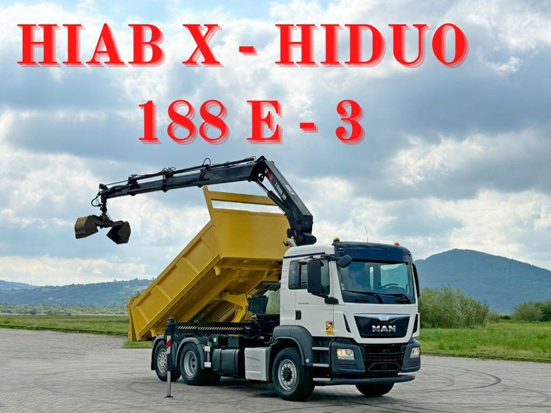 MAN TGS 26.400 * HIAB X-HIDUO 188 E-3 + FUNK * 6x4 - Camión volquete, Camión grúa: foto 1 MAN TGS 26.400 * HIAB X-HIDUO 188 E-3 + FUNK * 6x4 - Camión volquete, Camión grúa: foto 1