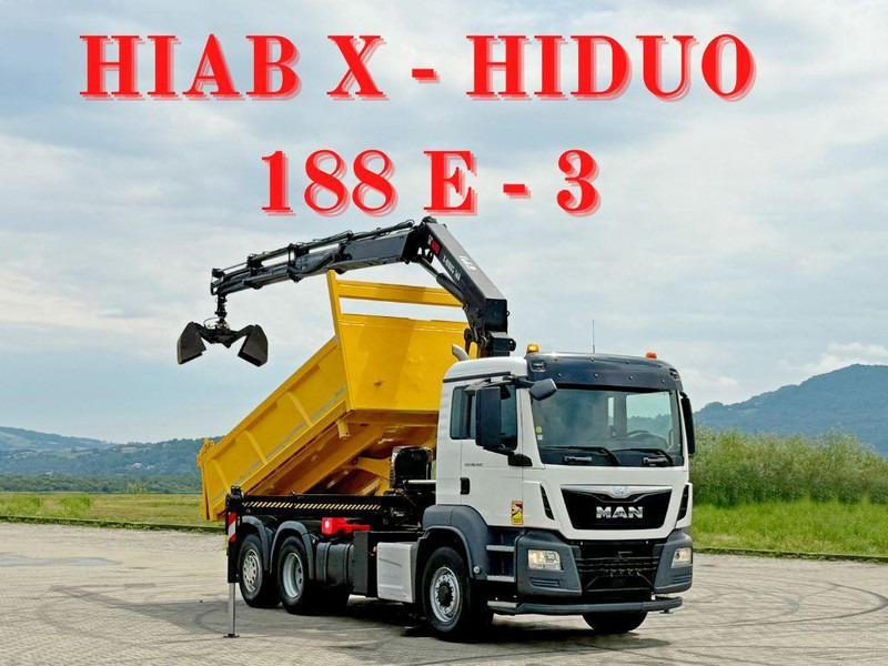 MAN TGS 26.400 * HIAB X-HIDUO 188 E-3 + FUNK * 6x4 - Camión volquete, Camión grúa: foto 1 MAN TGS 26.400 * HIAB X-HIDUO 188 E-3 + FUNK * 6x4 - Camión volquete, Camión grúa: foto 1