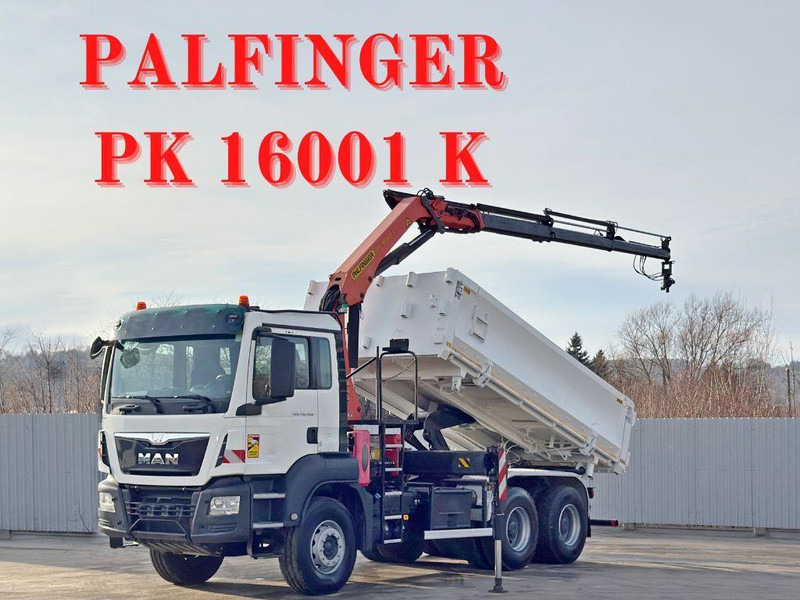 MAN TGS 26.400 * PALFINGER PK 16001 K + FUNK * 6x4 - Camión caja abierta, Camión grúa: foto 1 MAN TGS 26.400 * PALFINGER PK 16001 K + FUNK * 6x4 - Camión caja abierta, Camión grúa: foto 1
