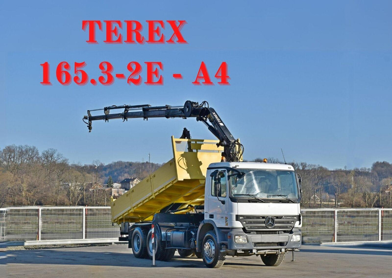 Mercedes-Benz ACTROS 2636 * TEREX 165.2E - A4 + FUNK/6x4 - Camión volquete, Camión grúa: foto 1 Mercedes-Benz ACTROS 2636 * TEREX 165.2E - A4 + FUNK/6x4 - Camión volquete, Camión grúa: foto 1