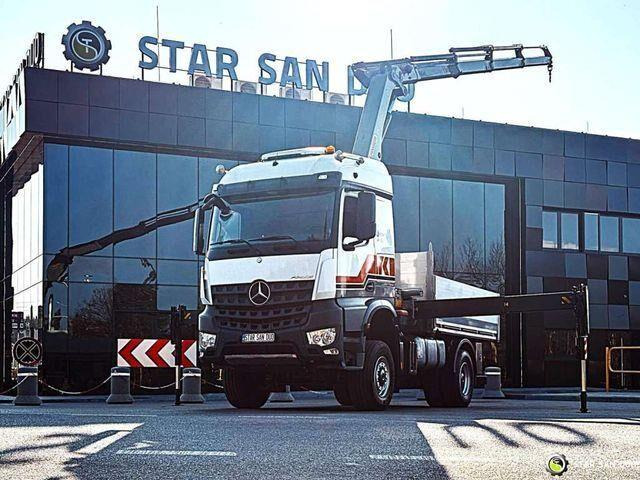 Mercedes-Benz AROCS 1851 PALFINGER PK 20002 Crane Kran - Camión caja abierta, Camión grúa: foto 1 Mercedes-Benz AROCS 1851 PALFINGER PK 20002 Crane Kran - Camión caja abierta, Camión grúa: foto 1