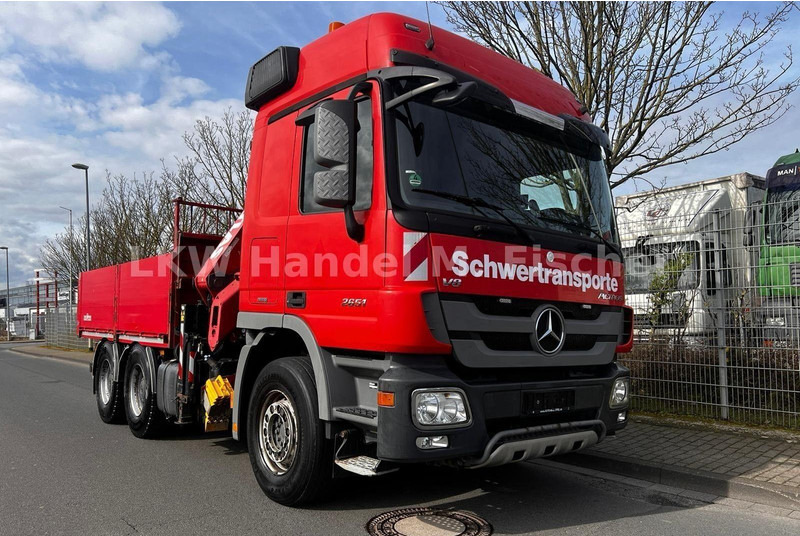 Mercedes-Benz Actros 2651 6x4 Flatbed + Crane Atlas 190.2 - Camión caja abierta, Camión grúa: foto 1 Mercedes-Benz Actros 2651 6x4 Flatbed + Crane Atlas 190.2 - Camión caja abierta, Camión grúa: foto 1