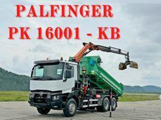 Renault C 430 *KIPPER 5,10 m + PK 16001 - K B* 6x4 - Camión volquete, Camión grúa: foto 1 Renault C 430 *KIPPER 5,10 m + PK 16001 - K B* 6x4 - Camión volquete, Camión grúa: foto 1
