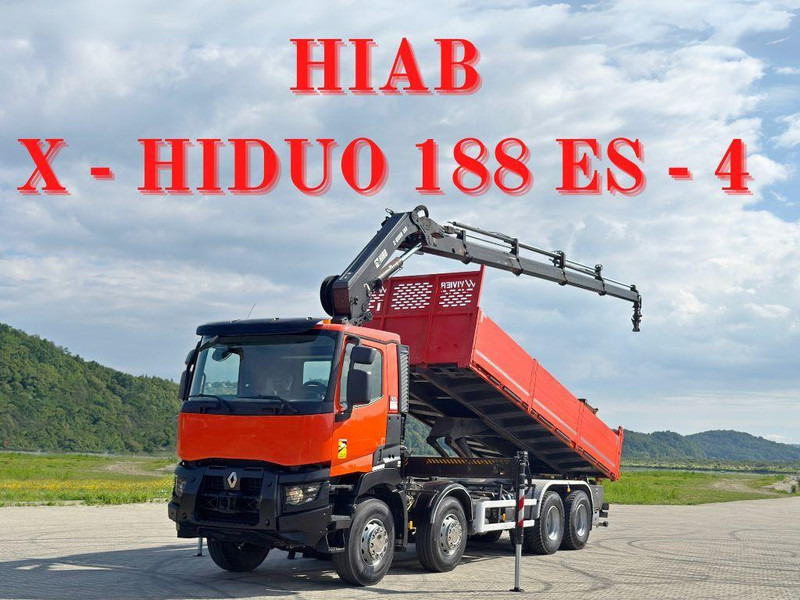Renault C 430 *KIPPER 6,80m* HIAB X-HIDUO 188 ES-4 * 8x4 - Camión volquete, Camión grúa: foto 1 Renault C 430 *KIPPER 6,80m* HIAB X-HIDUO 188 ES-4 * 8x4 - Camión volquete, Camión grúa: foto 1