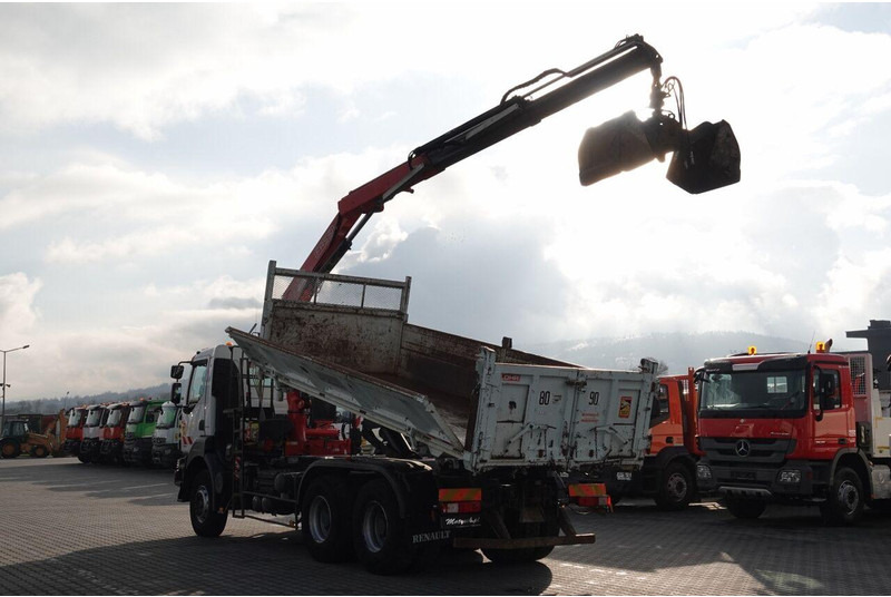 Renault KERAX 410 / 6x4 / WYWROTKA + HDS FASSI F150 / HYDROBURTA / BORDM - Camión volquete, Camión grúa: foto 4 Renault KERAX 410 / 6x4 / WYWROTKA + HDS FASSI F150 / HYDROBURTA / BORDM - Camión volquete, Camión grúa: foto 4