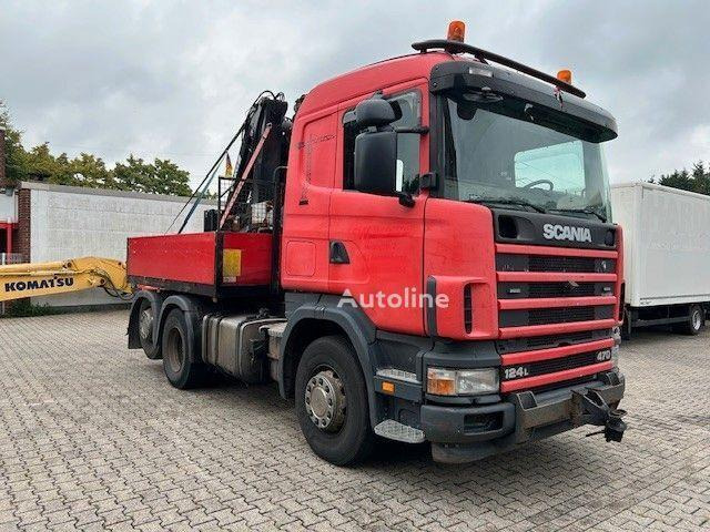 Scania 124 L 470 - Flatbed + crane - Camión caja abierta, Camión grúa: foto 2 Scania 124 L 470 - Flatbed + crane - Camión caja abierta, Camión grúa: foto 2