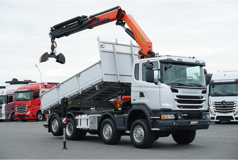 Scanvo G 400 / E 5 / 8 X 4 / 4 x 4 / WYWROTKA + HDS / TRIDEM / PALFINGE - Camión volquete, Camión grúa: foto 2 Scanvo G 400 / E 5 / 8 X 4 / 4 x 4 / WYWROTKA + HDS / TRIDEM / PALFINGE - Camión volquete, Camión grúa: foto 2