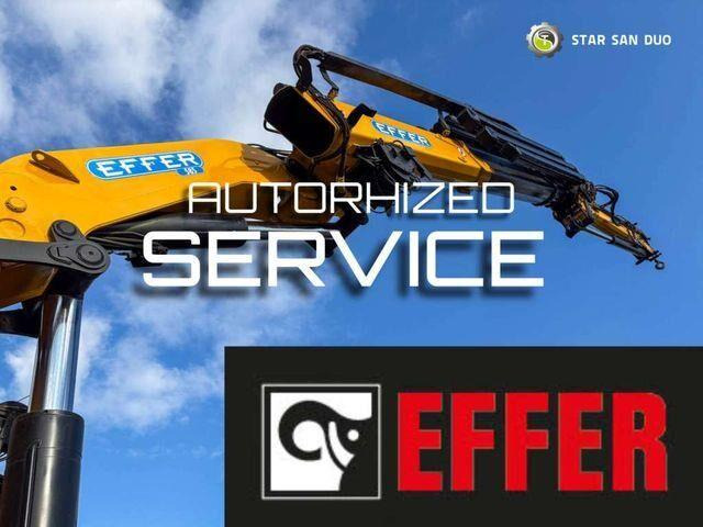 Camión caja abierta, Camión grúa Volvo FMX 500 8x2 Effer 585 Fly Jib Winch Crane Kran: foto 7