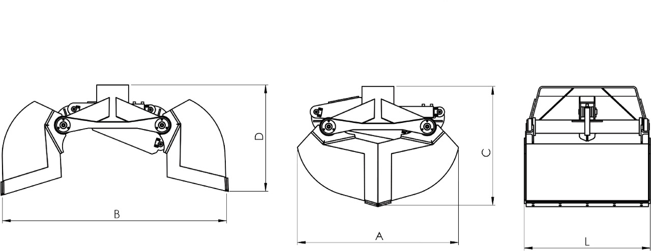 Clamshell bucket for digging BV-M 300 - Cuchara de mordazas para Grúa para camión: foto 3 Clamshell bucket for digging BV-M 300 - Cuchara de mordazas para Grúa para camión: foto 3