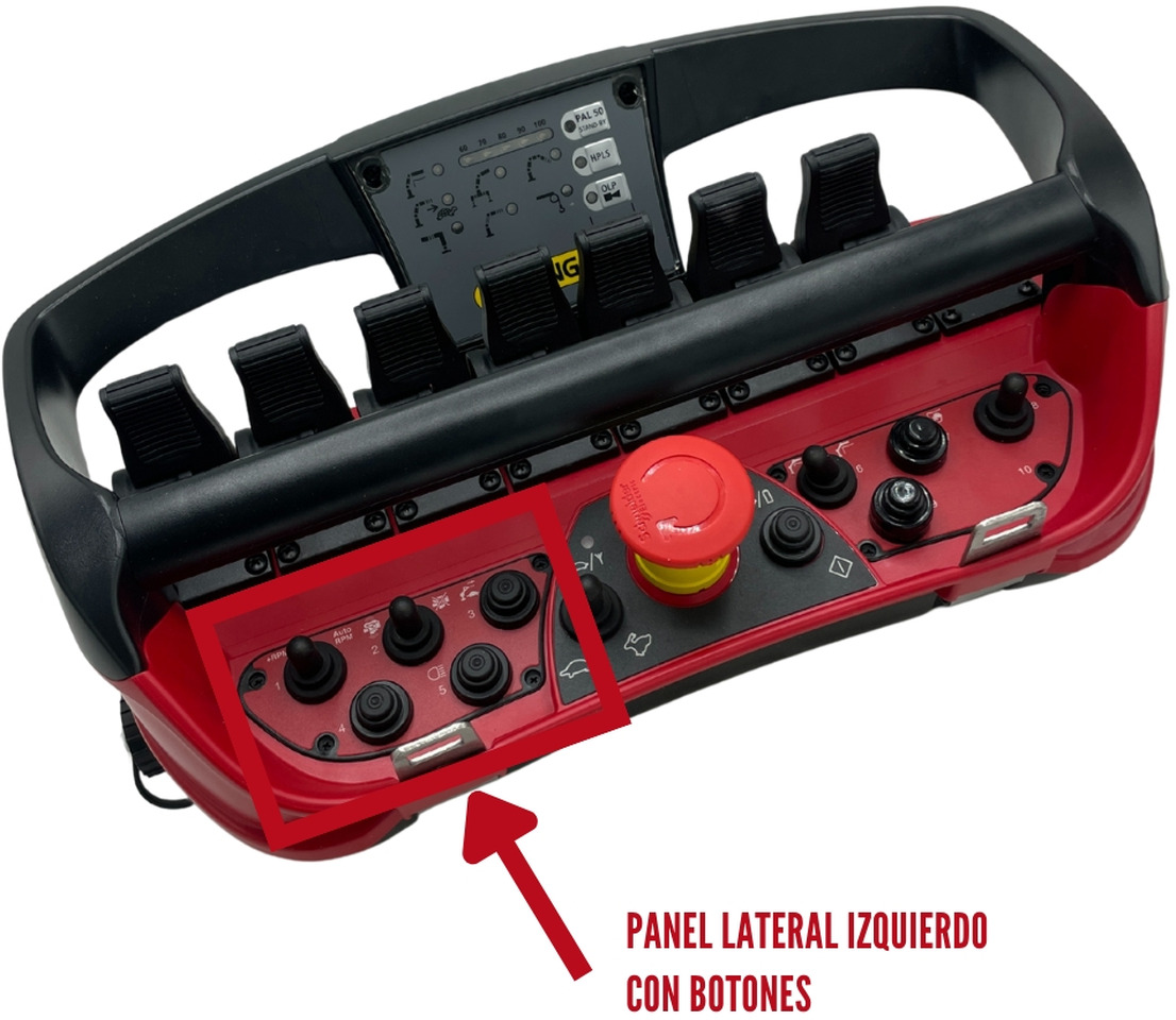 Left lateral panel with buttons radio remote Scanreco RC400 - Sistema eléctrico para Grúa para camión: foto 3 Left lateral panel with buttons radio remote Scanreco RC400 - Sistema eléctrico para Grúa para camión: foto 3