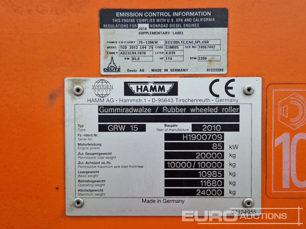 Rodillo 2010 Hamm GRW15: foto 31