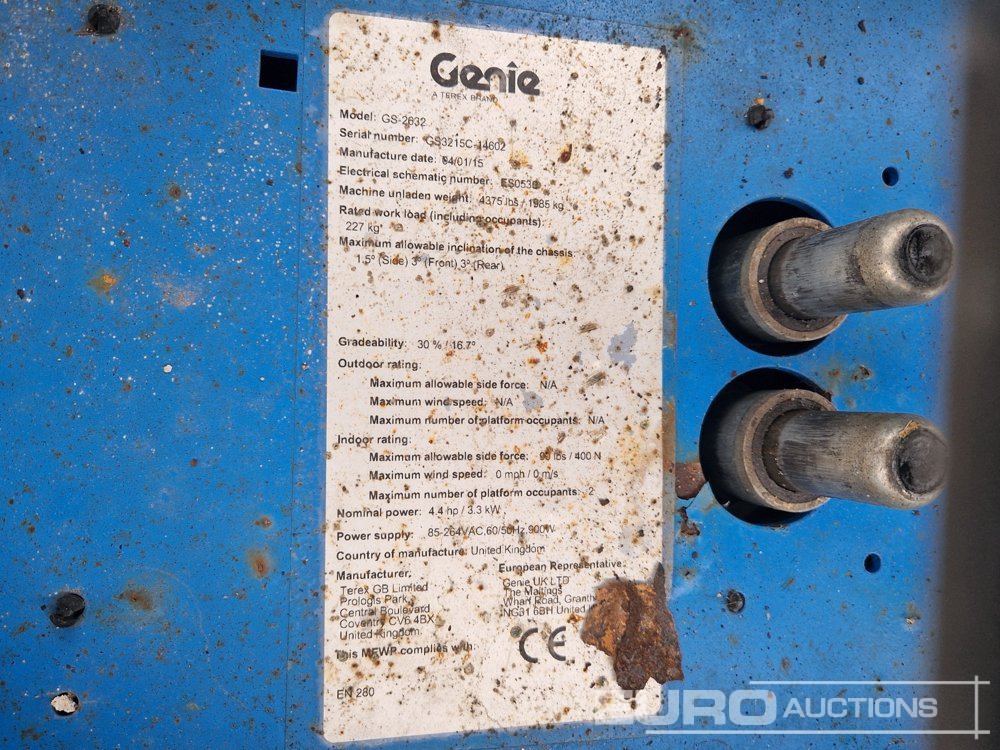 Plataforma de tijeras 2015 Genie GS-2632: foto 23