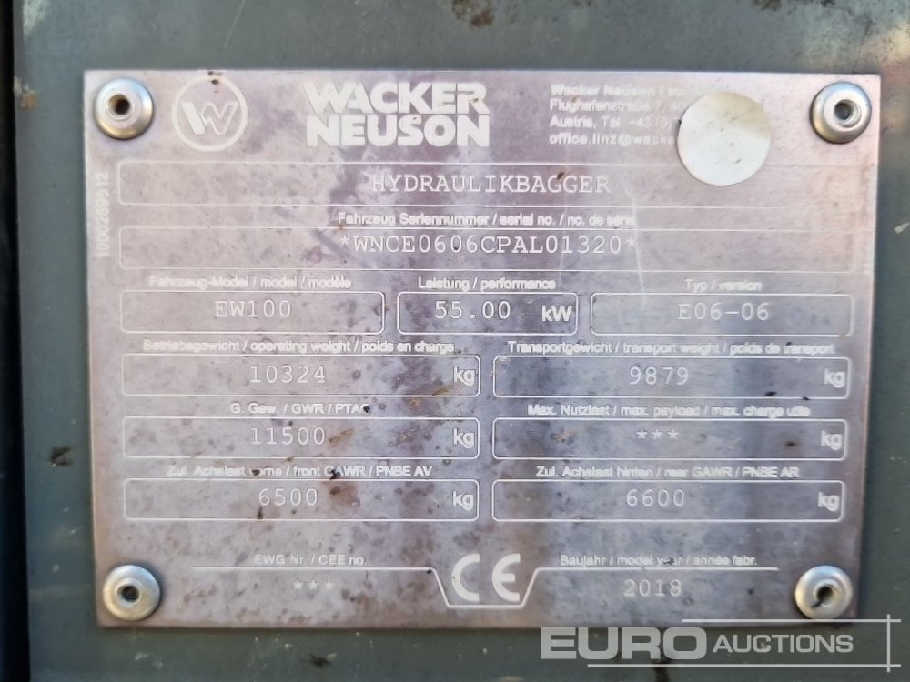 Excavadora de ruedas 2018 Wacker Neuson EW100: foto 44