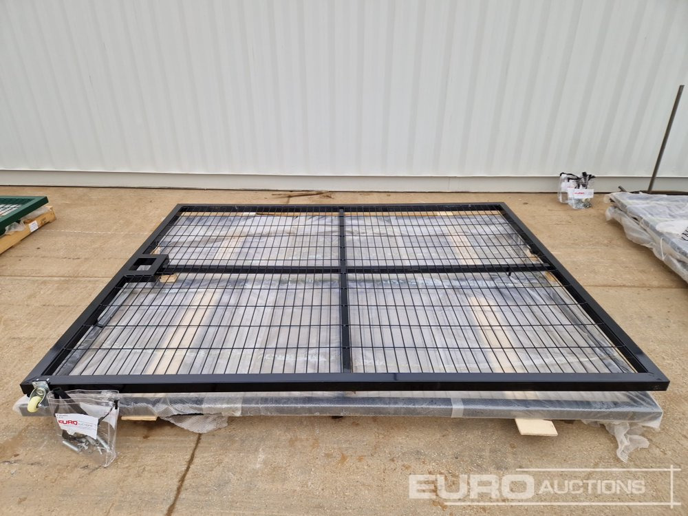 Unused 3m x 2.3m Heavy Duty Galvanized Powder Coated Gate (2 of), 100mm x 100mm Post (2 of), Assembly Kit (Black) - Maquinaria agrícola: foto 2 Unused 3m x 2.3m Heavy Duty Galvanized Powder Coated Gate (2 of), 100mm x 100mm Post (2 of), Assembly Kit (Black) - Maquinaria agrícola: foto 2