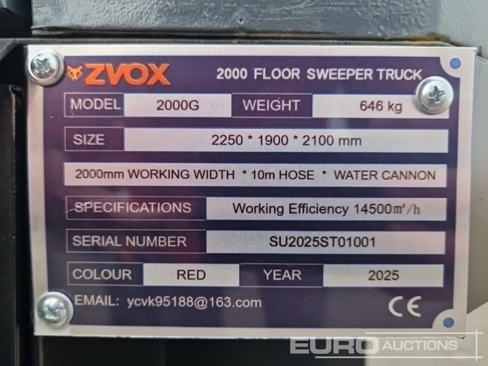 Barredora vial Unused 2025 Zvox 2000G: foto 24 Barredora vial Unused 2025 Zvox 2000G: foto 24