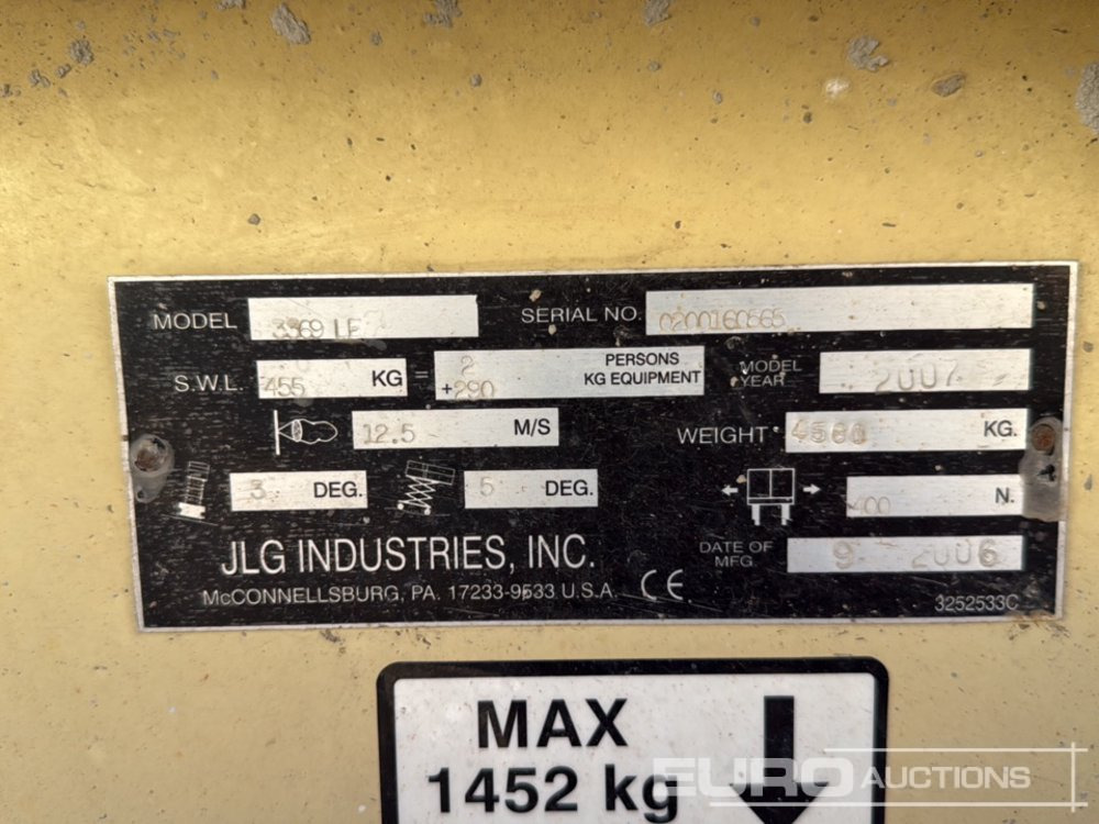 Plataforma de tijeras JLG 3369LE: foto 22