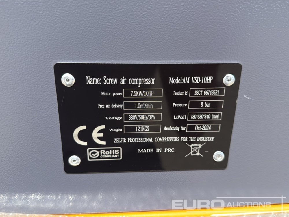 Unused 2024 Zelfir VSD-10HP - Compresor de aire: foto 1 Unused 2024 Zelfir VSD-10HP - Compresor de aire: foto 1