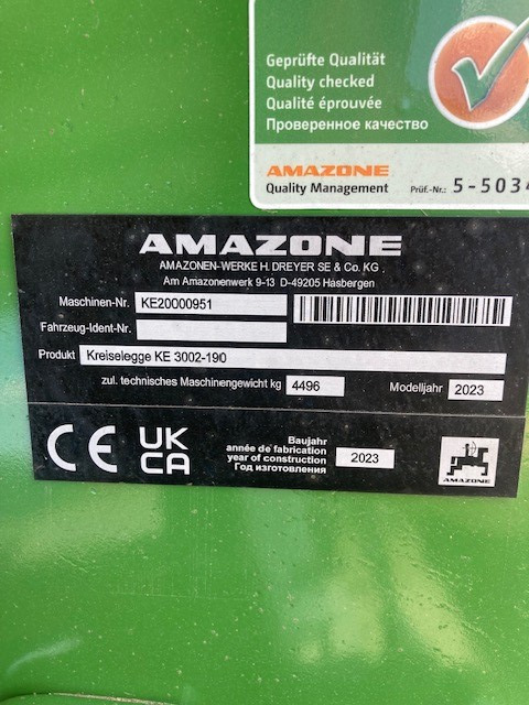 Amazone KE 3002-190 Anbaukreiselegge - Equipo para trabajo del suelo: foto 2 Amazone KE 3002-190 Anbaukreiselegge - Equipo para trabajo del suelo: foto 2
