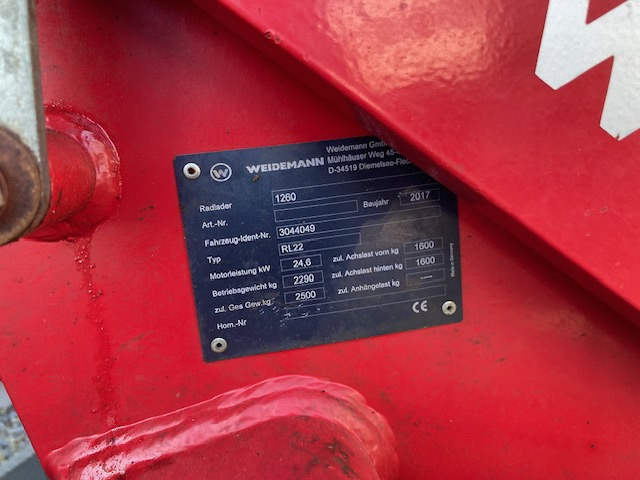 Weidemann 1260 Hoflader - Cargadora de ruedas: foto 2 Weidemann 1260 Hoflader - Cargadora de ruedas: foto 2
