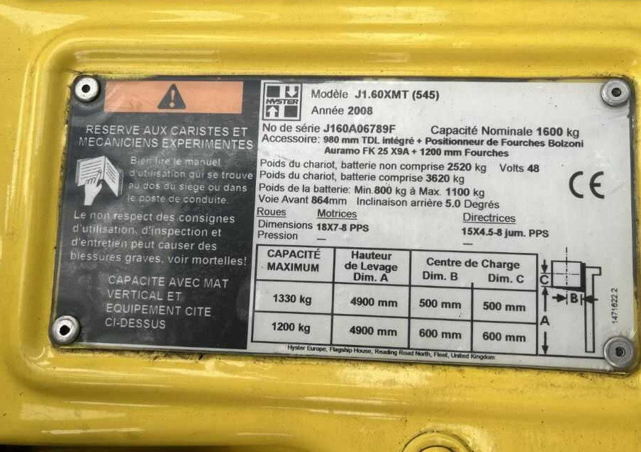 Hyster J1.60XMT - Carretilla elevadora eléctrica: foto 4 Hyster J1.60XMT - Carretilla elevadora eléctrica: foto 4