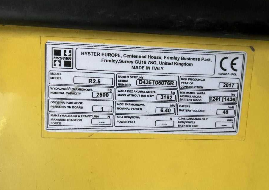 Hyster R2.5 - Retráctil: foto 4 Hyster R2.5 - Retráctil: foto 4