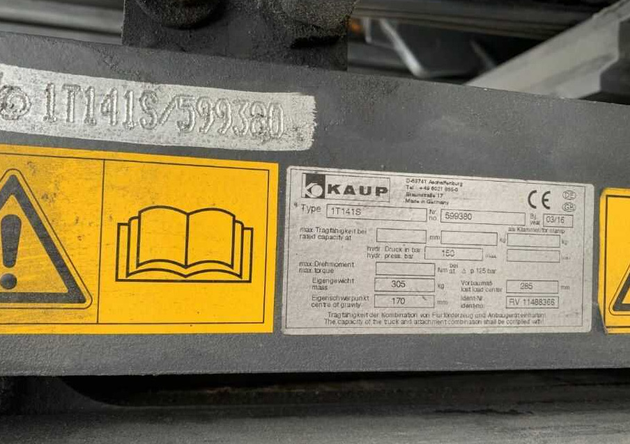 Kaup 1T141S - Implemento para Equipo de manutención: foto 3 Kaup 1T141S - Implemento para Equipo de manutención: foto 3
