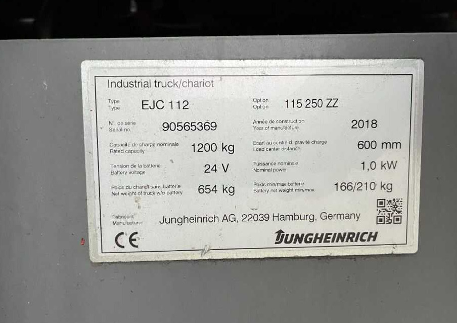 Jungheinrich EJC112 - Apilador: foto 4 Jungheinrich EJC112 - Apilador: foto 4