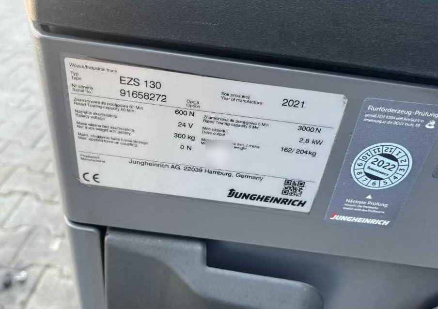 Jungheinrich EZS130 - Remolcadora: foto 4 Jungheinrich EZS130 - Remolcadora: foto 4