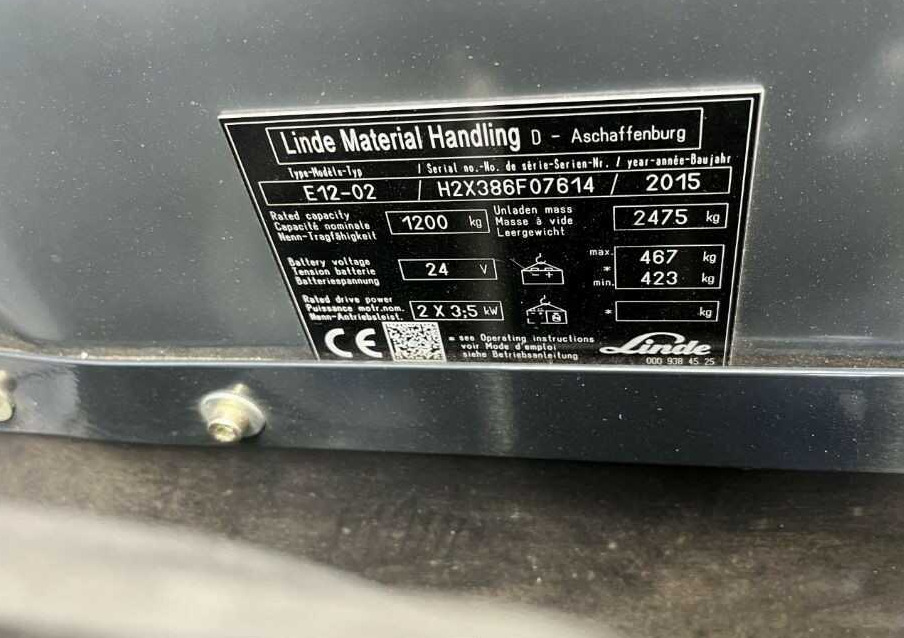 Linde E12-02 - Carretilla elevadora eléctrica: foto 4 Linde E12-02 - Carretilla elevadora eléctrica: foto 4