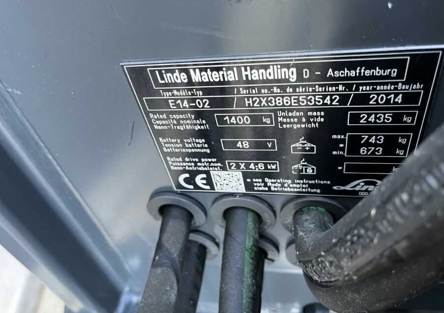 Linde E14-02 - Carretilla elevadora eléctrica: foto 4 Linde E14-02 - Carretilla elevadora eléctrica: foto 4